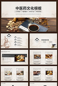食疗养生保健中医学中医药PPT模板素材下载(