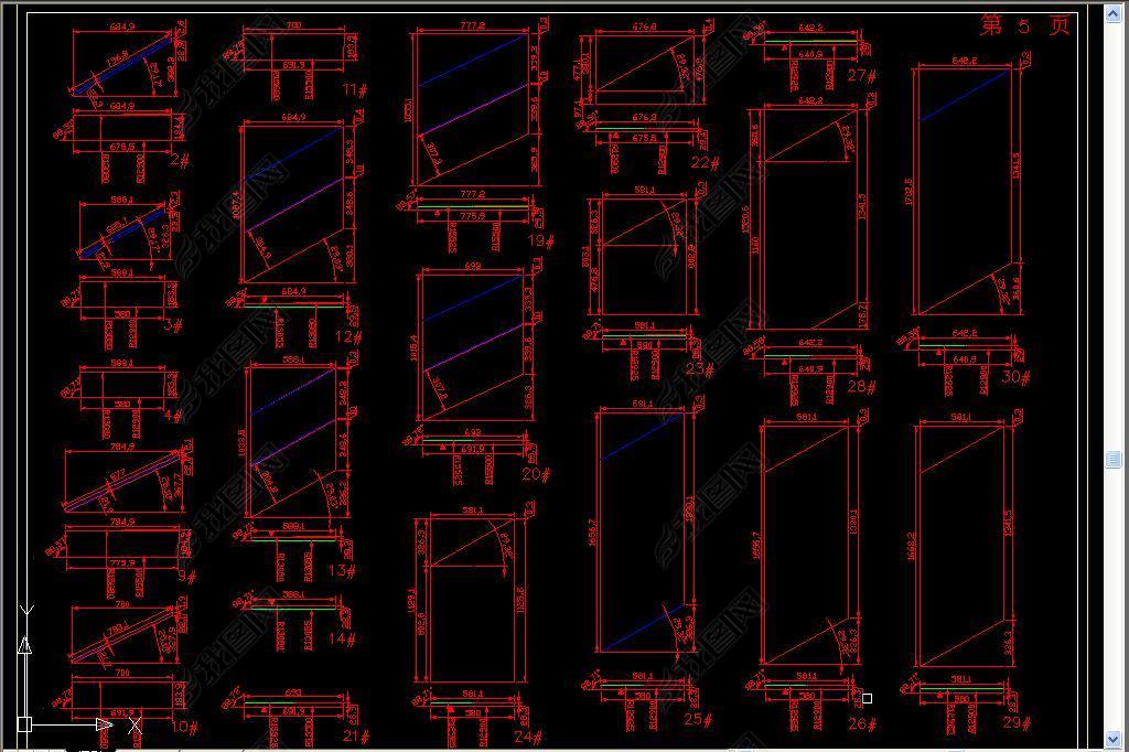 旋转楼梯CAD展开分解图