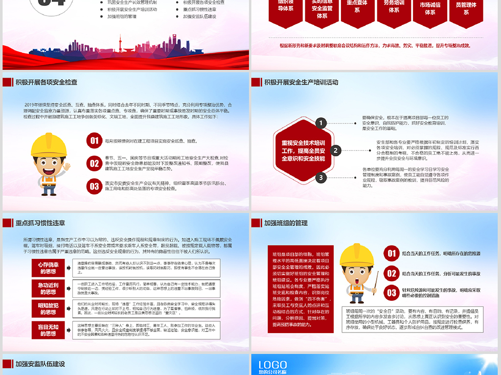 2019安全产生工作思路汇报ppt模板