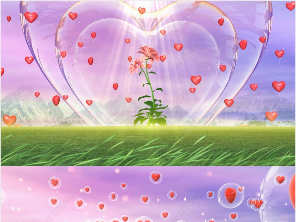 谢谢你手语舞唯美风景卡通大自然爱心