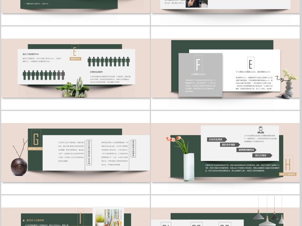 2018行政人事主管工作总结计划PPT模板