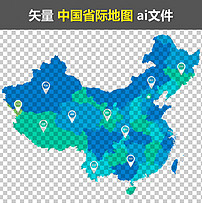 扁平化中国地图省际地图广东福建湖南山东图片