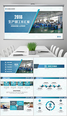 大气工厂车间主任生产部年终工作总结PPT