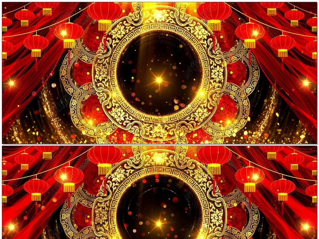 大气中国风开门红歌曲舞蹈LED大屏幕