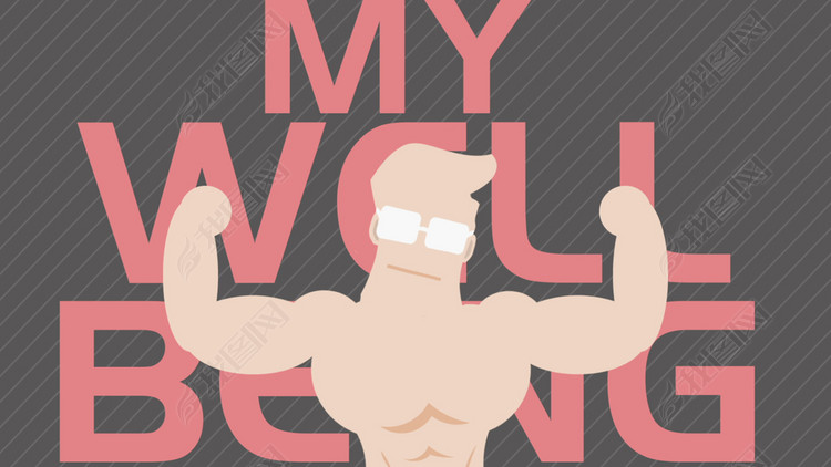 宅男变身肌肉男动画视频素材