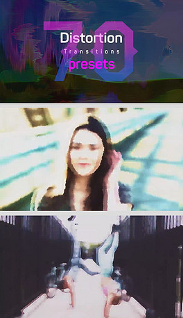 70组创意画面扭曲过渡转场预设PR模板