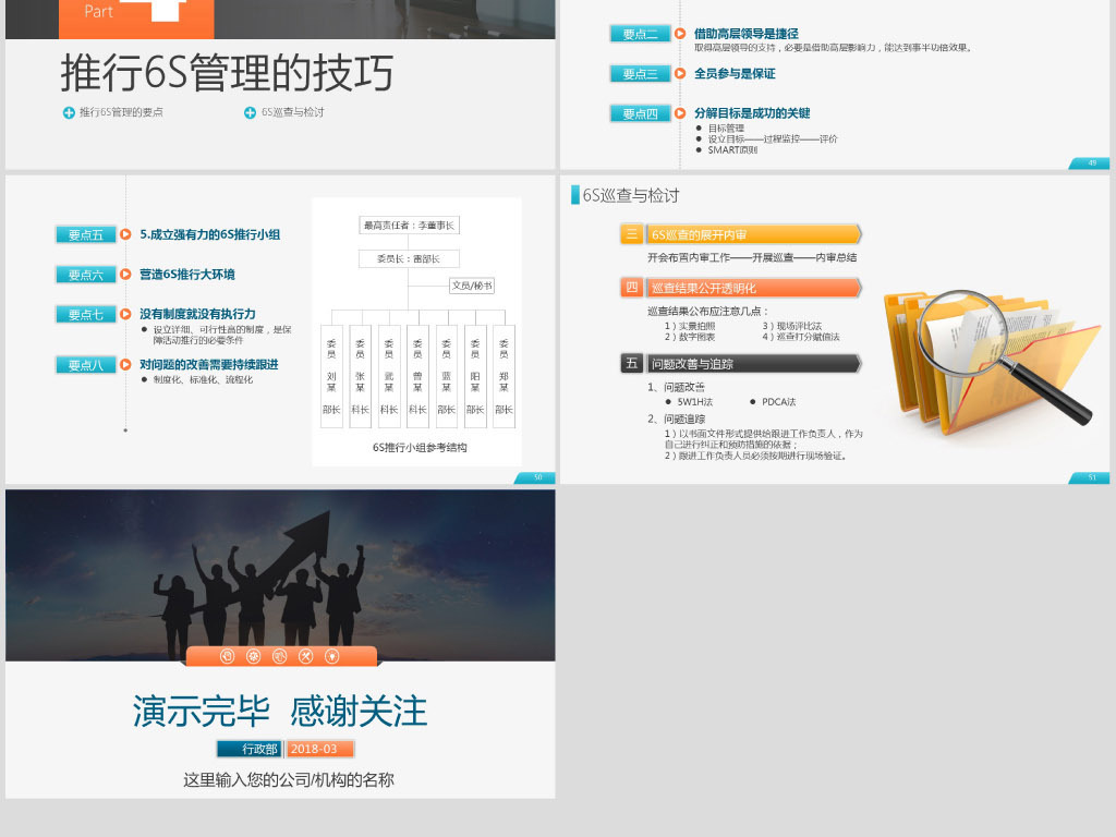 公司企业办公室工厂车间员工6S管理培训PPT