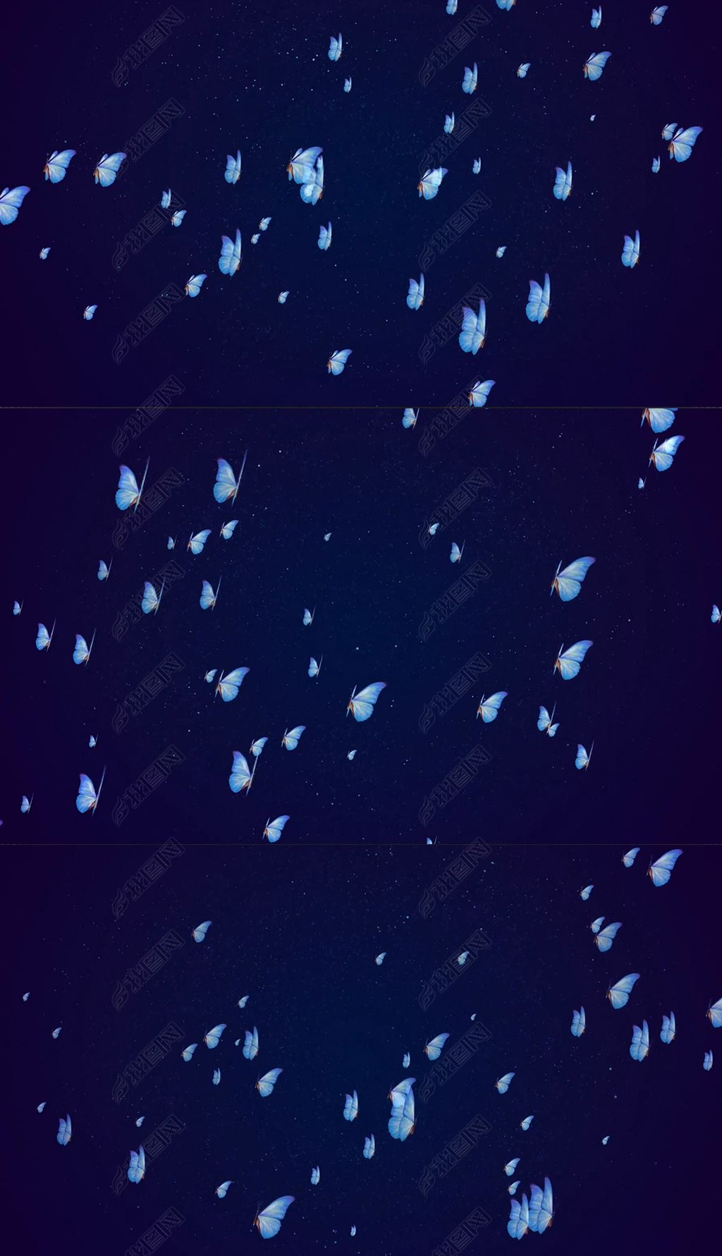 唯美粒子瀑布蝴蝶飞舞婚礼舞蹈现代芭蕾LED视