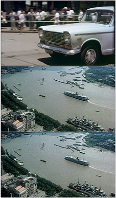 上海浦东国际机场日夜民航航班客机起飞降落