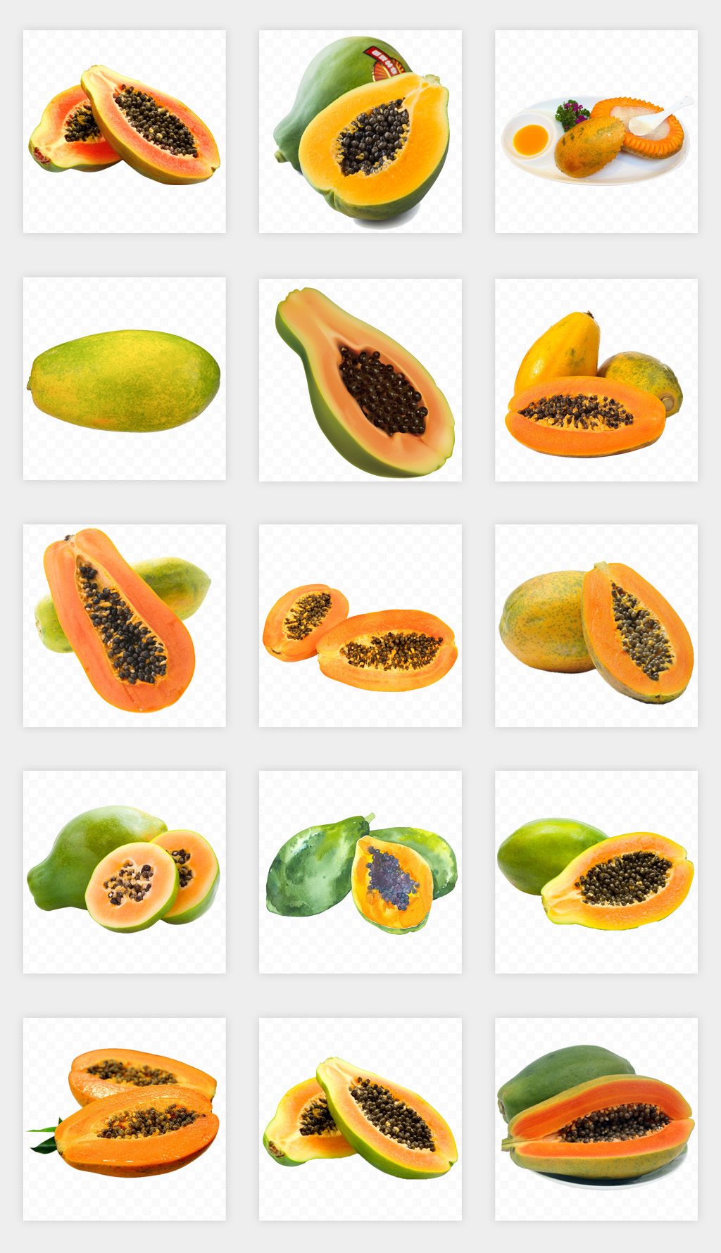 青木瓜汁牛奶卡通png免扣素材