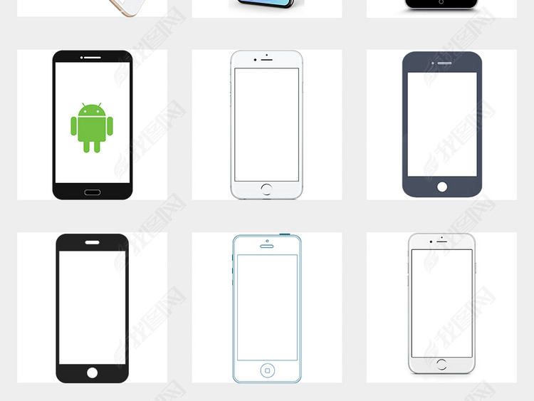 iPhone8X手机安卓模型设计素材PNG海报