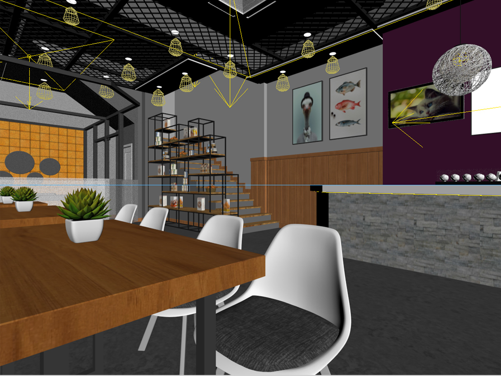 2018现代工业风宠物美容效果图3D模型