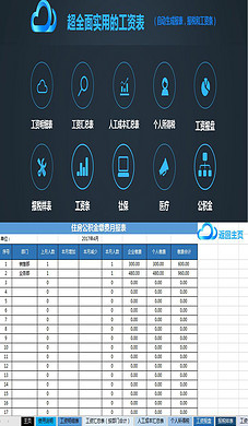全面实用工厂车间工人计件工资管理系统表格