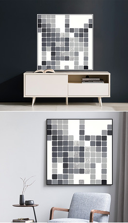 装饰画挂墙现代简约黑白灰 264x460a0a0