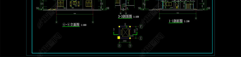 CAD-54402.48ƽ׿ܰ칫¥ƺṹͼ