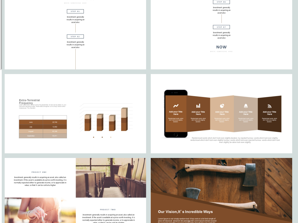 简约斧子产品宣传PPT模板