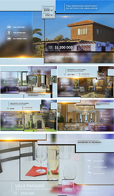 东方豪华别墅LED屏幕显示大字广告语