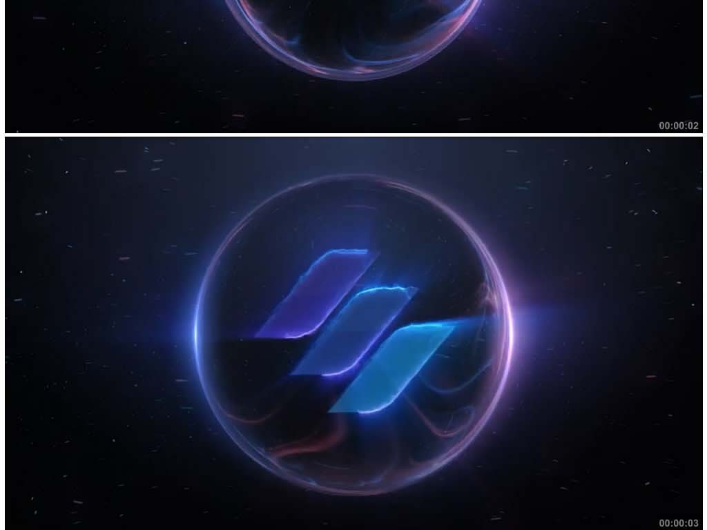 光效能量球散发光芒动画LOGO标志AE