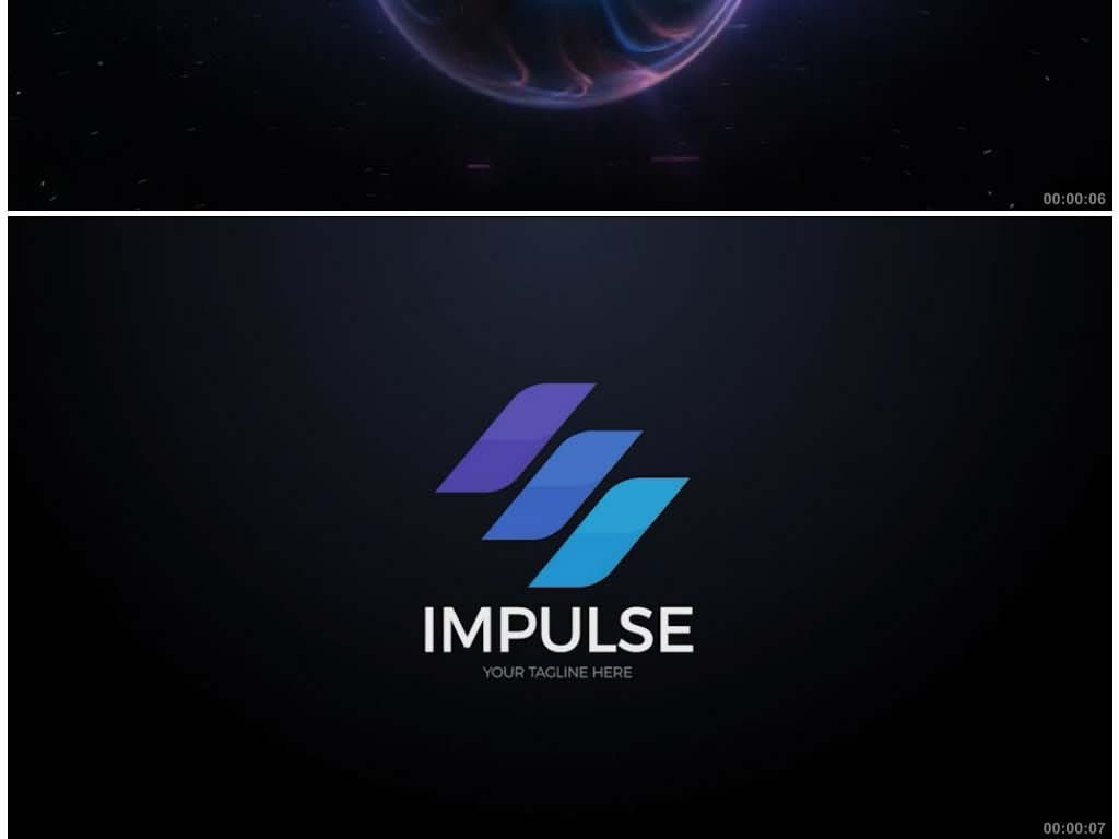 光效能量球散发光芒动画LOGO标志AE