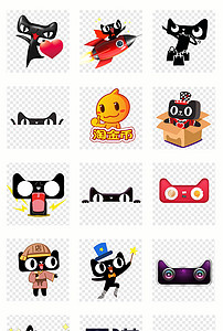 天猫卡通头像标志LOGO形象PNG素材图片_模