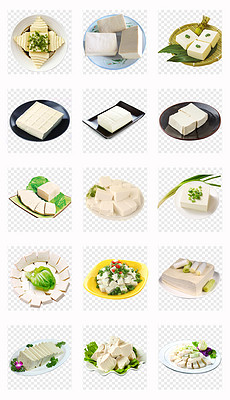 实物家常菜美味豆腐手绘豆腐美食海报png素材