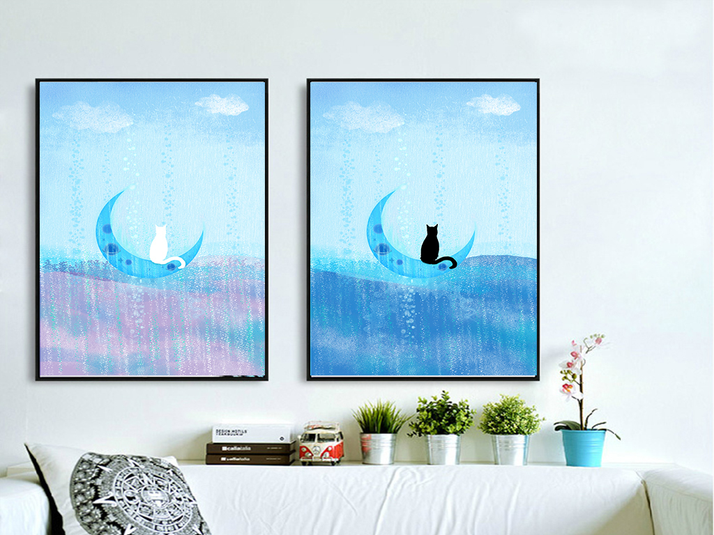 温馨儿童房装饰画图片设计素材_高清psd模板