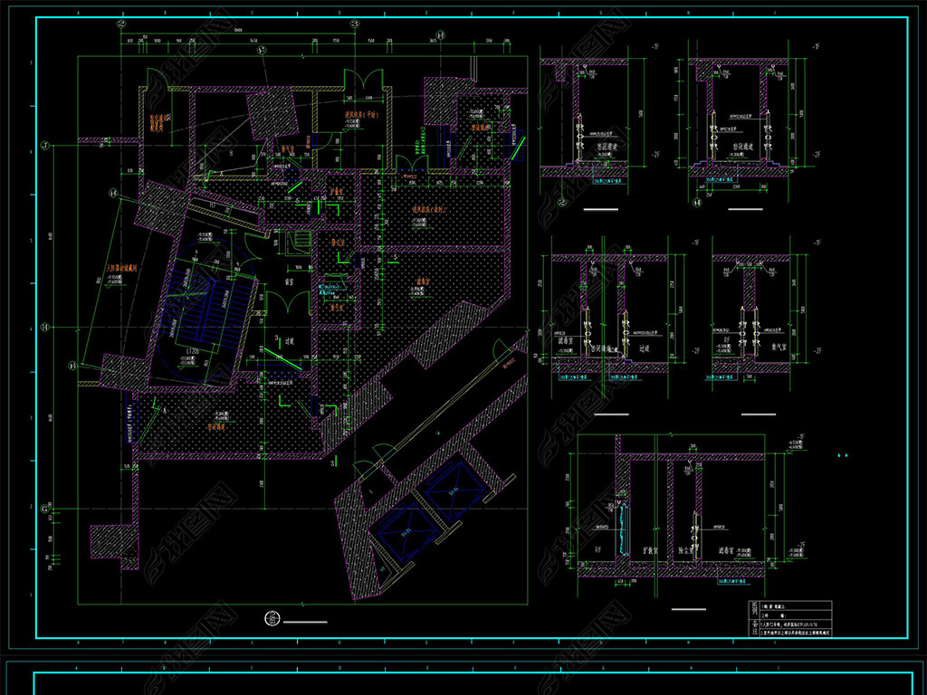 CAD250ײĻǽ˫ҵ칫ۺ彨ʩͼ