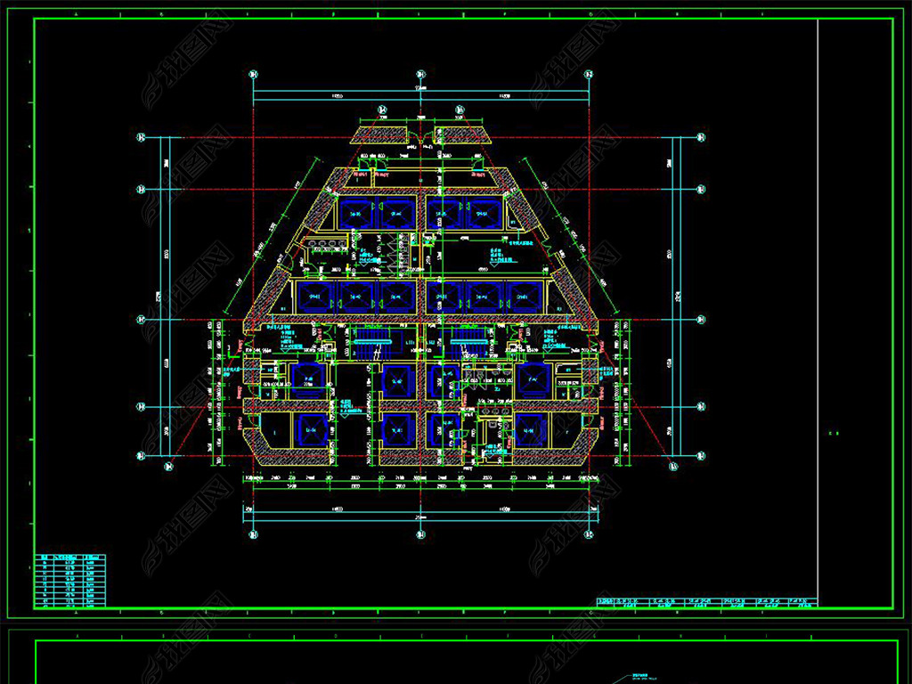 CAD250ײĻǽ˫ҵ칫ۺ彨ʩͼ