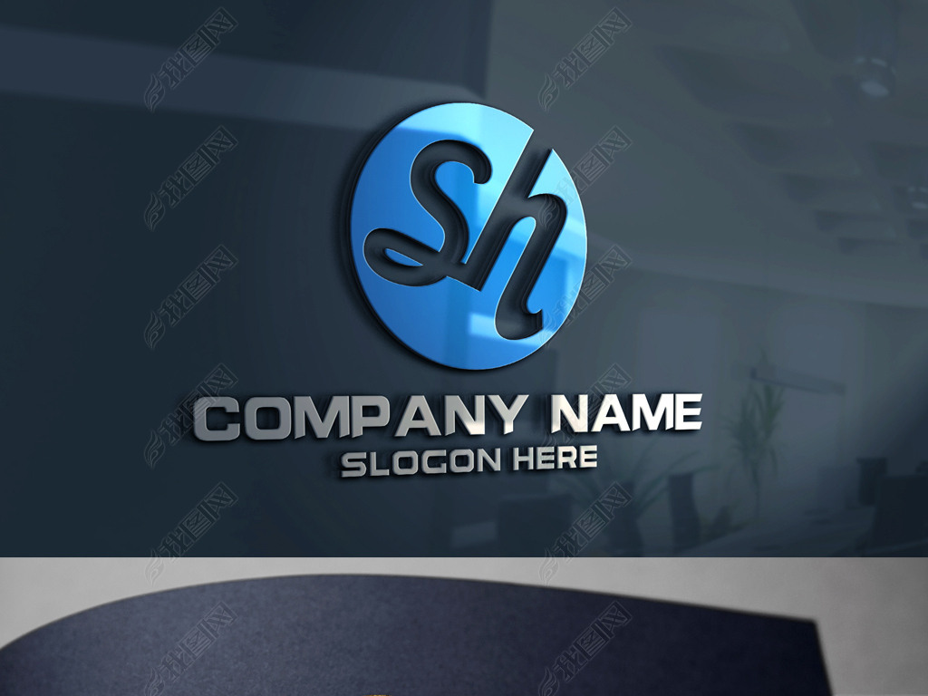 原创sh字母logo设计公司企业标志设计版权可商用