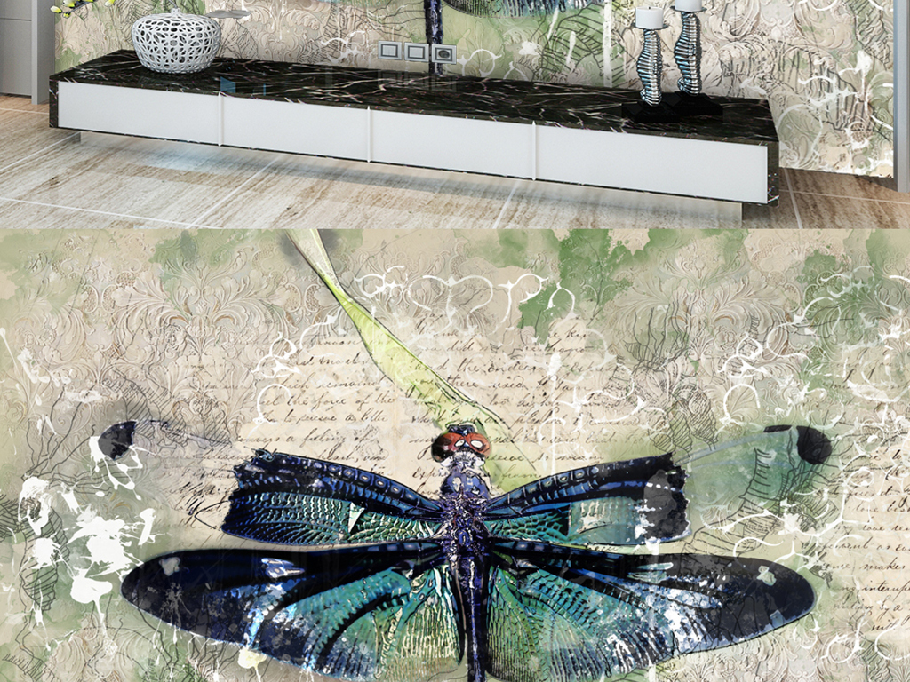 中世纪蜻蜓英文字母