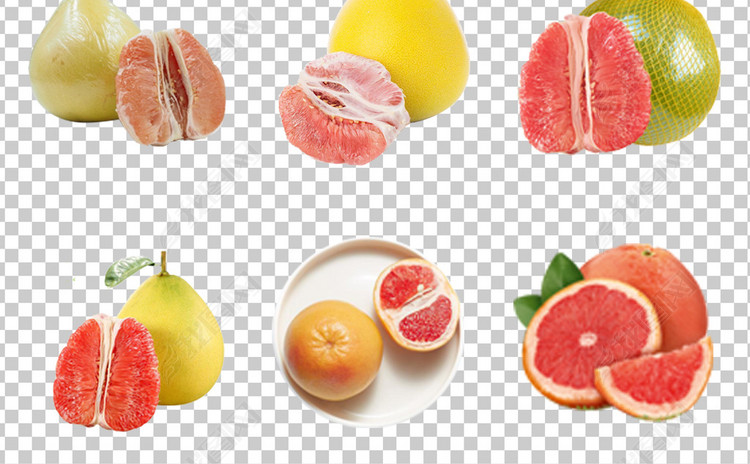 0828柚子桔柚红柚新鲜水果彩色剥开的红柚素