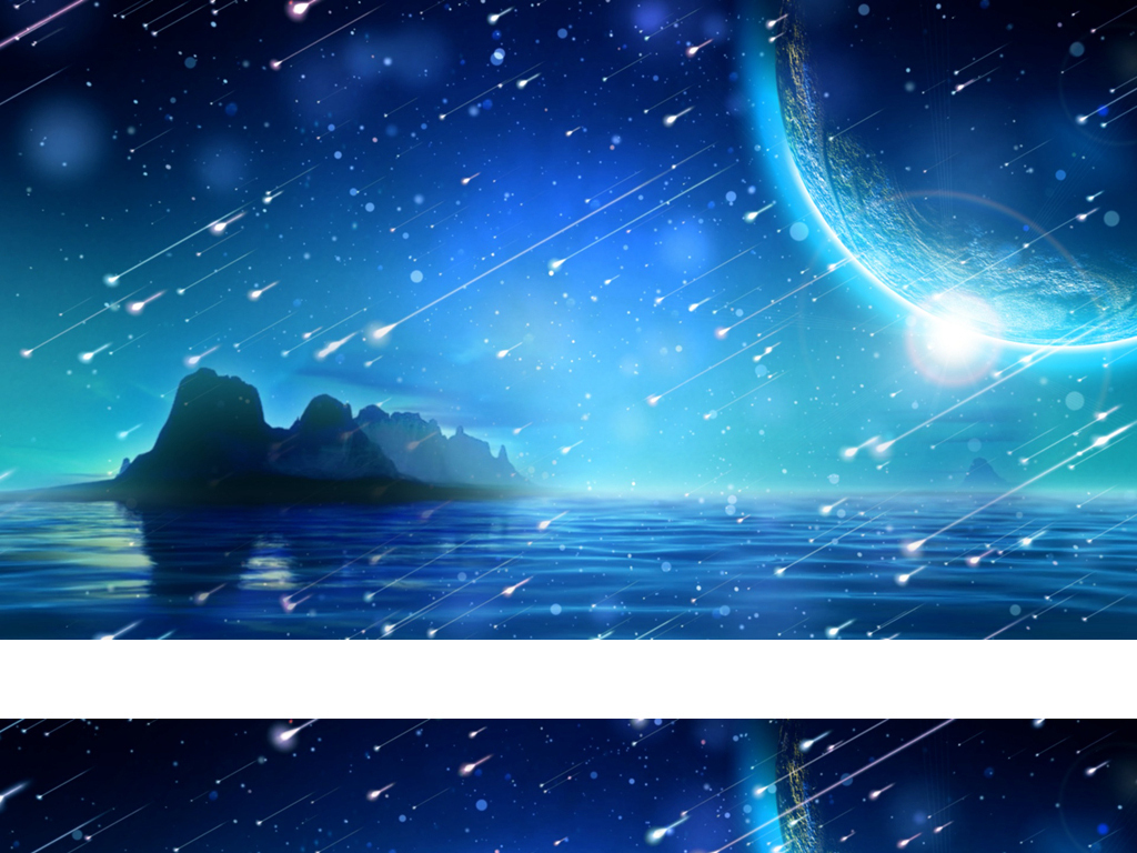 遥望星空陪你去看流星雨绚丽海洋背景素材