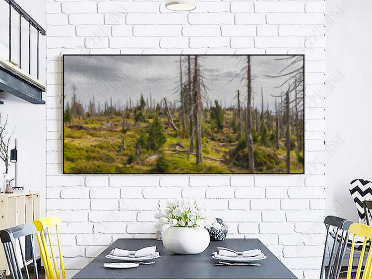 北欧高档大气抽象艺术无框画手绘油画简约装饰画