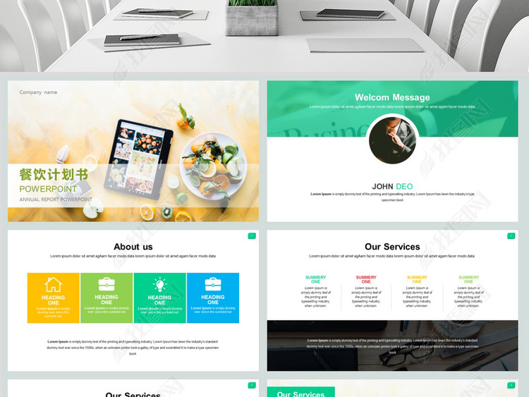 时尚创意商业计划书项目餐饮行业PPT模板