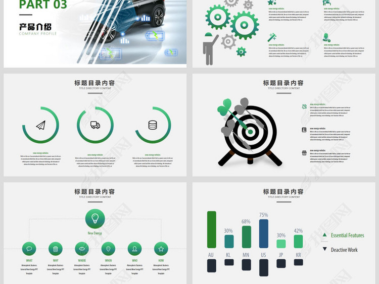 新能源汽车节能环保科技公司简介PPT模板