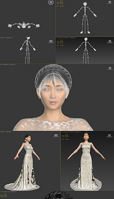 婚纱3d模型_3d打印模型(3)