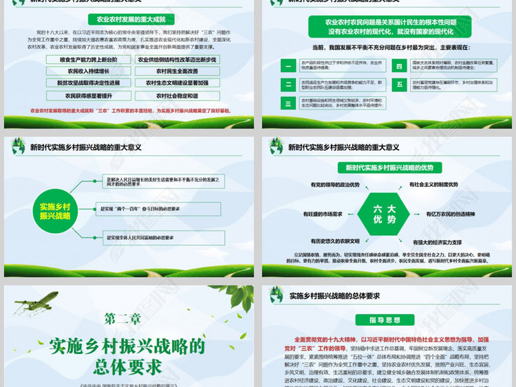 解读中央一号文件实施乡村振兴战略ppt模板(内