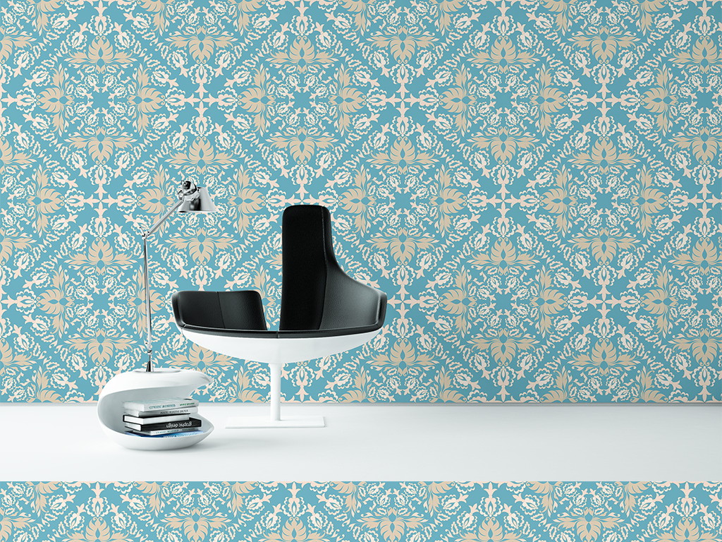 欧式简约花纹客厅卧室餐厅壁纸墙纸