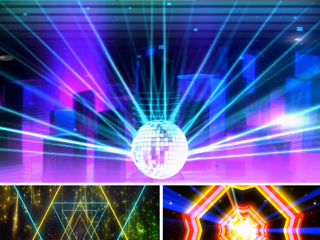 踩踩踩配乐成品动感舞台背景VJ视频年会开场舞