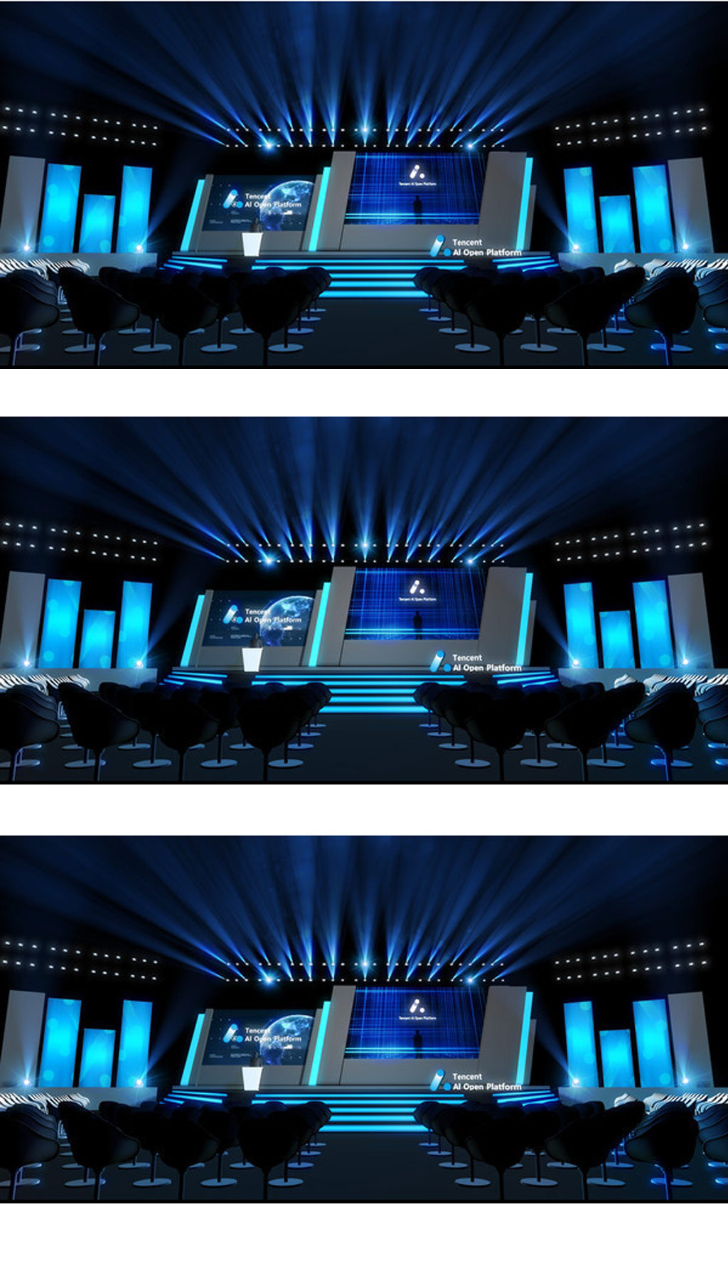 原创简约大气舞台舞美3D模型下载-版权可商用