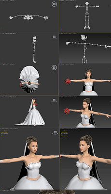 3d婚纱模型_3d打印模型(3)