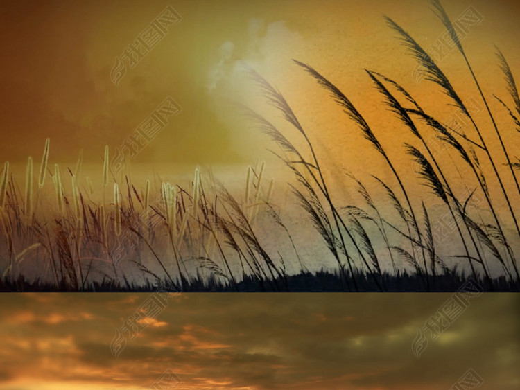 古筝渔舟唱晚舞台LED大屏背景视频素材