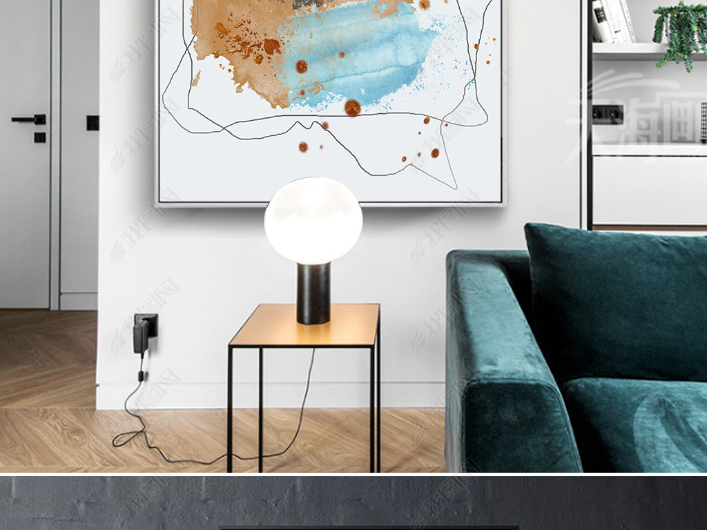 装饰画客厅简约线条 jpg