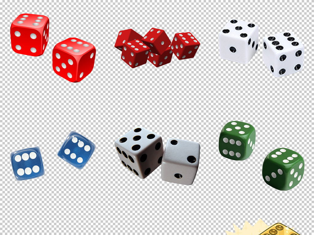 卡通手绘娱乐玩具筛子筛盅猜大小png素材图片