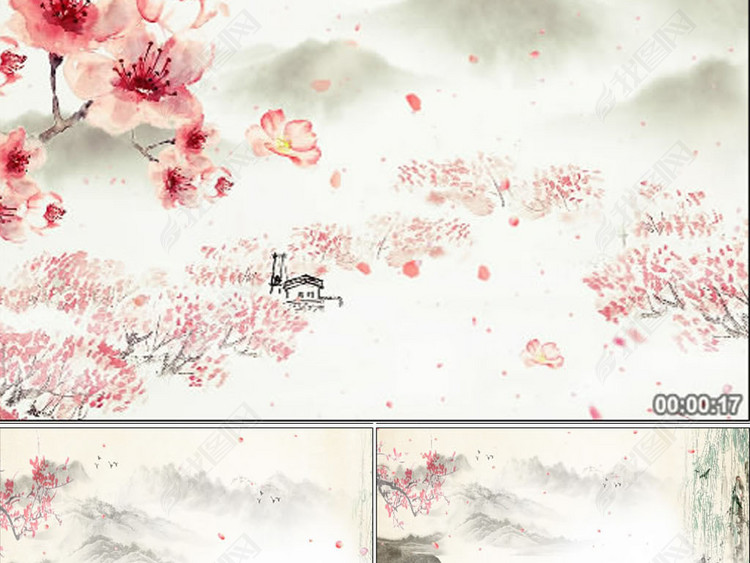 仙境桃花晚会视频素材