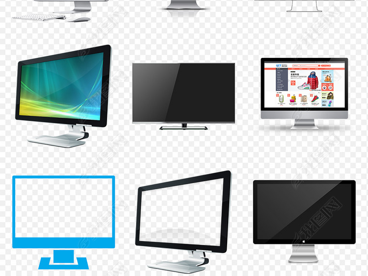 苹果电脑显示器一体机样机海报素材背景图片P