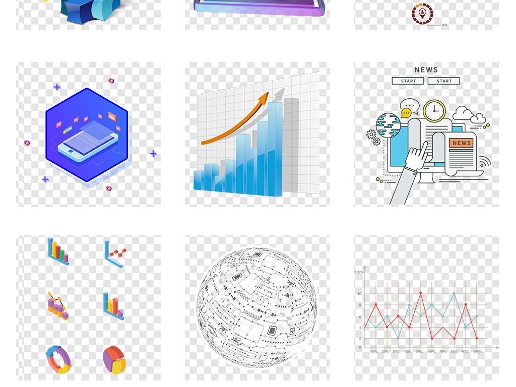 数据分析数据表格互联网大数据png素材