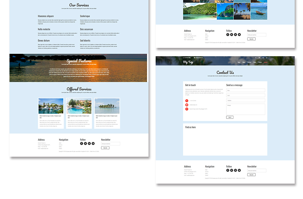 漂亮大气旅游景区网站设计模板图片素材 高清下载 1.97MB 生活娱乐服务大全 