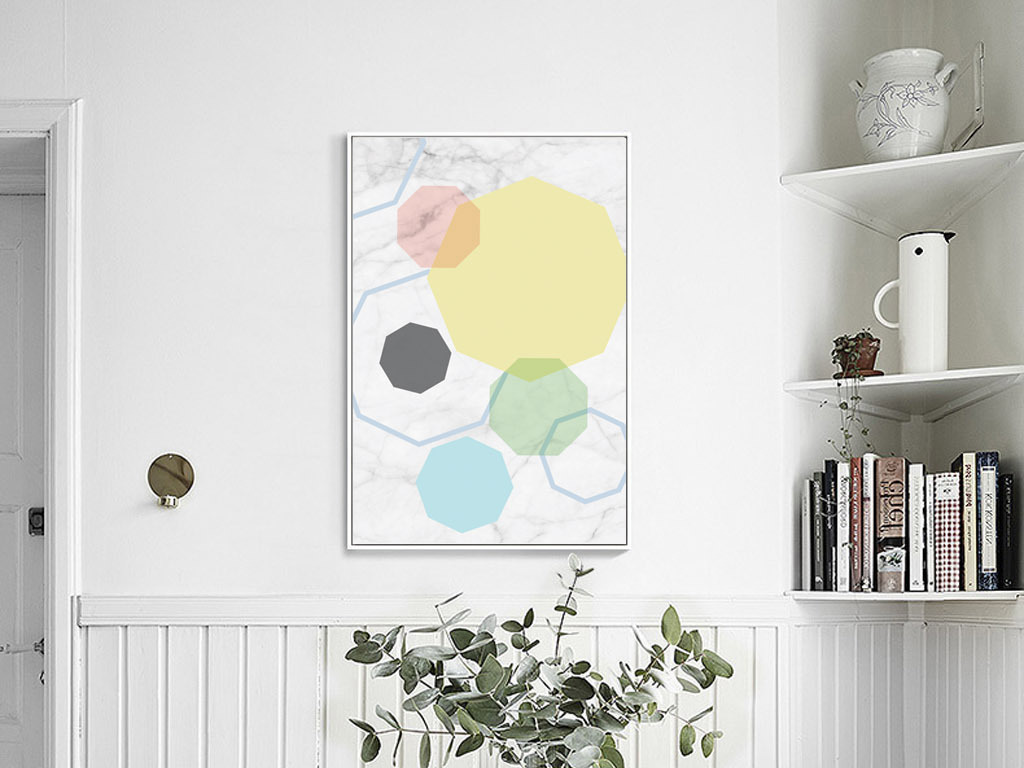 现代简约几何图形挂画北欧风格客厅装饰画