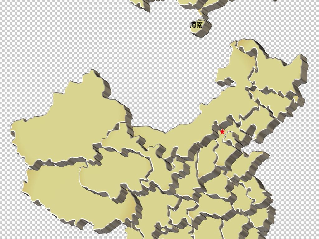 多款3D中国地图透明背景图片